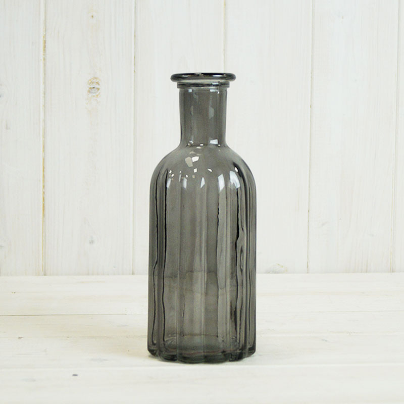 Smoky Grey Glass Bottle (19cm) detail page